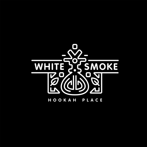 logo for hookah place "White smoke"