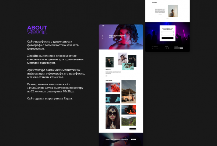 Сайт-портфолио фотографа