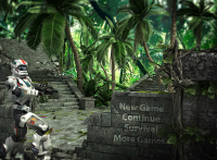 Меню-заставка к игре-стрелялке