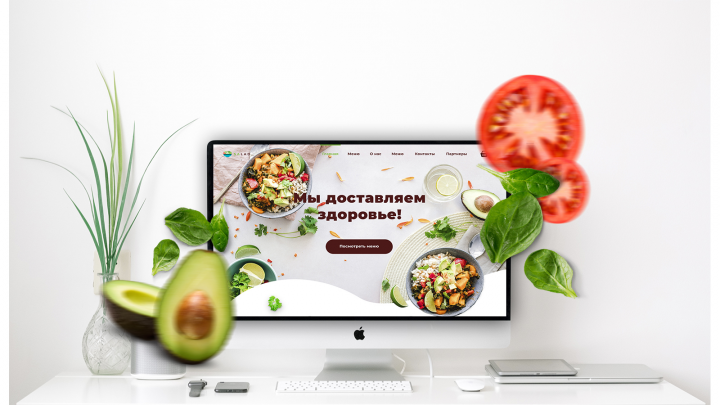 Дизайн LandingPage, сайт для магазина здоровой еды SALAD