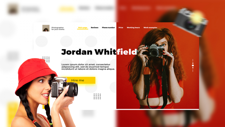 Дизайн LandingPage, сайт фотографа