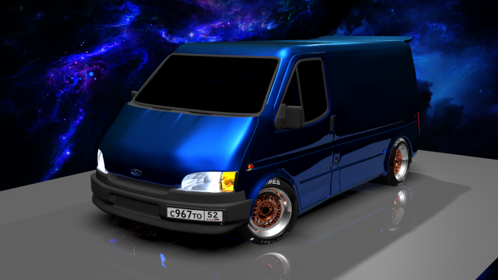 Изготовление 3d модели и визуализация Ford Transit 1993