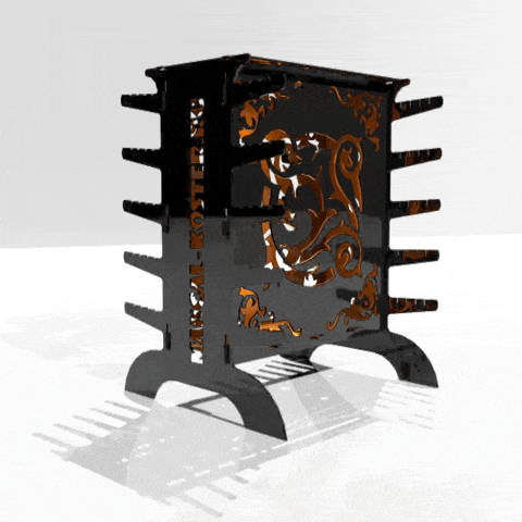 Подробная 3d модель мангала