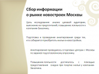 сбор информации о рынке новостроек Москвы