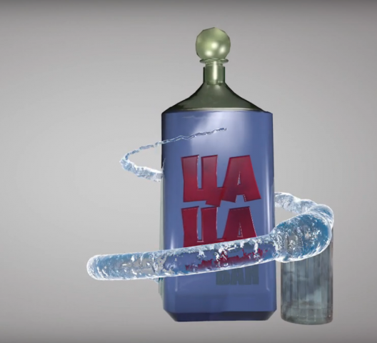 Cinema 4D анимация воды