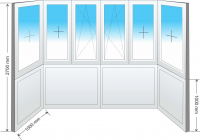 отрисовка балконного блока