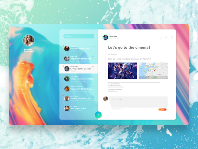 Email-chat Web-page Concept