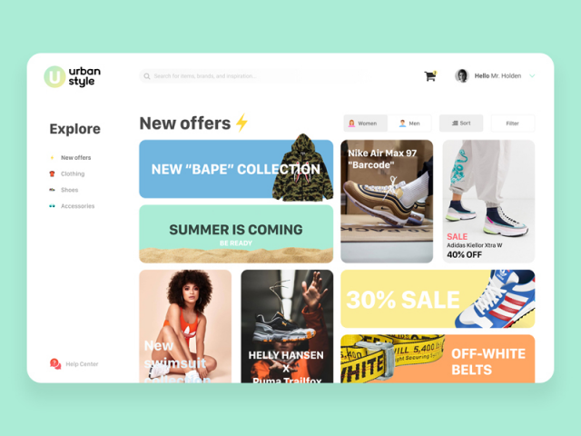 Urban Style Web-page Concept