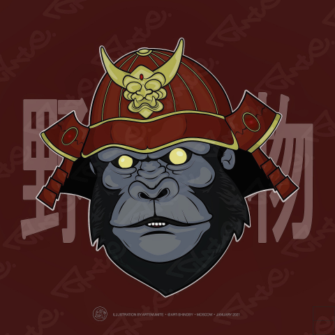 Gorilla samurai poster