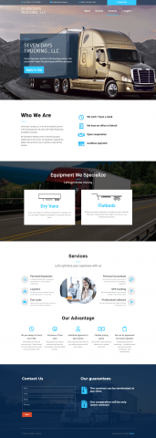 Лендинг для компании экспедиторов на cms Wordpress