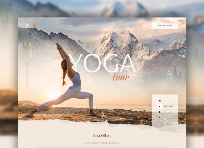 Landing Page для Йога-туров