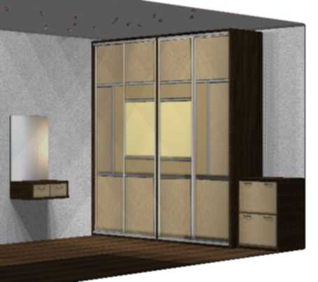 Дизайн-проект шкафа-купе в PRO100