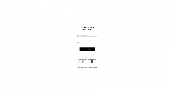 Макет формы входа на сайт