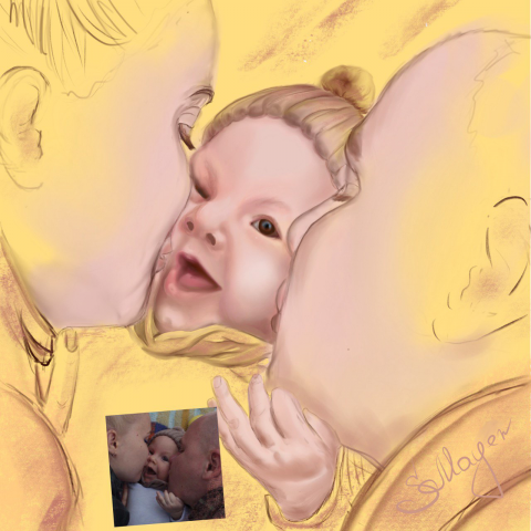 Портрет «Семейный поцелуй»