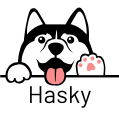 Логотип интернет-магазина по продаже собак Hasky