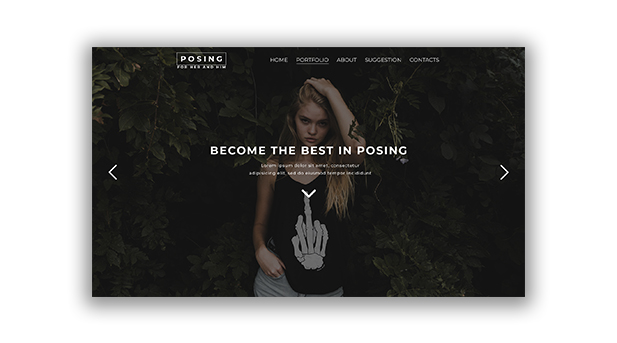 Дизайн Landing Page для студии позирования