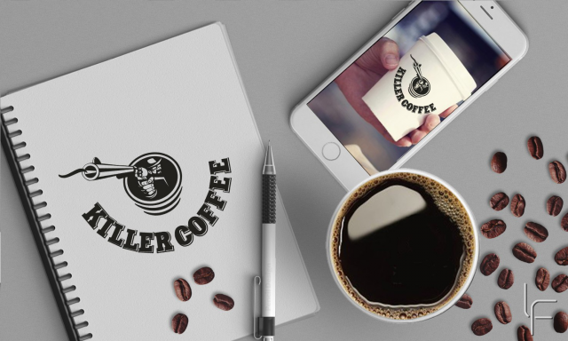 Логотип для сети мобильных кофеен "Killer coffee"