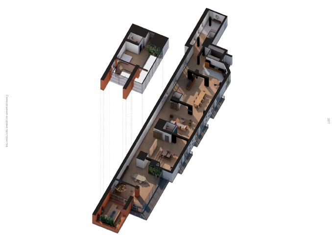 Разработка интерьера квартиры художника с мастерской