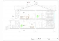 Коттедж. Разрез.