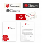 Вариант фирменного стиля для "цветы Афродиты"