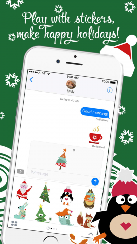 Разработка новогодних стикеров