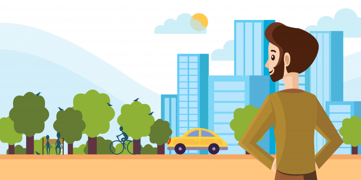 Иллюстрация для сайта по подбору недвижимости