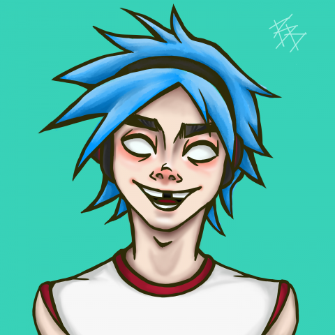 Фан арт персонажа группы Gorillaz