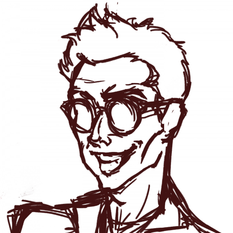 Фан арт персонажа из сериала Благие знамения