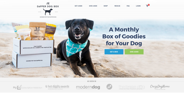 Landing Page для реализации подарков для собак