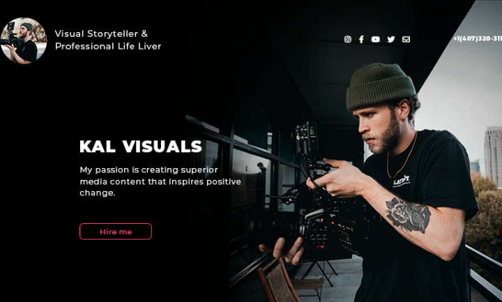 KAL VISUALS - Landing page