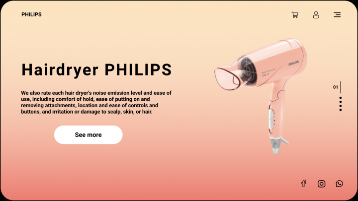 Дизайн сайта для магазина техники