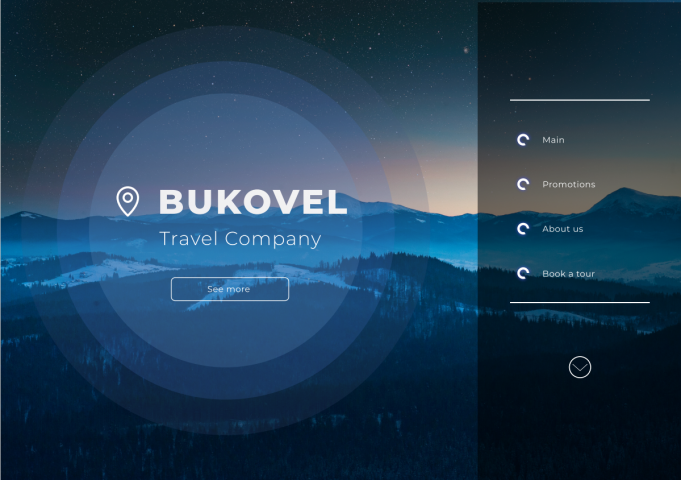 Лендинг для туристической компании (BUKOVEL)