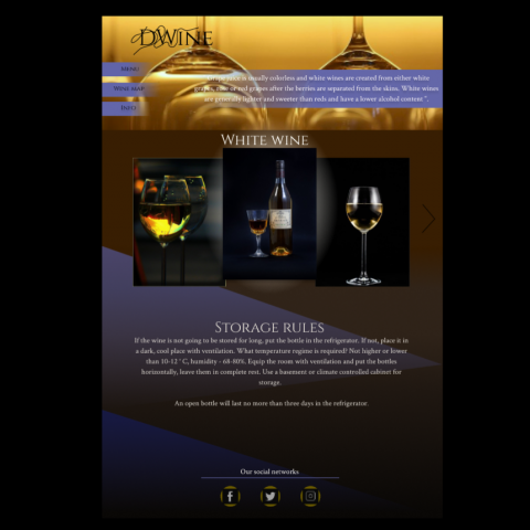 Дизайн сайта "ВИНО"