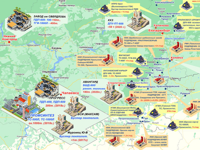 Карта с инфографикой