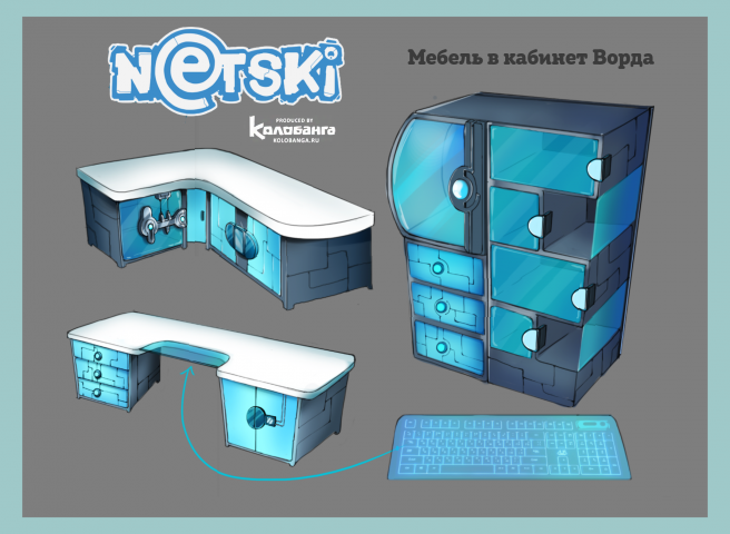 Проект Netski. Мебель в кабинет