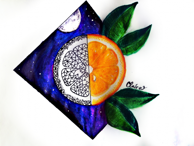 Рисунок из серии "Космические фрукты"