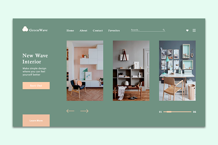 Дизайн сайта по интерьеру