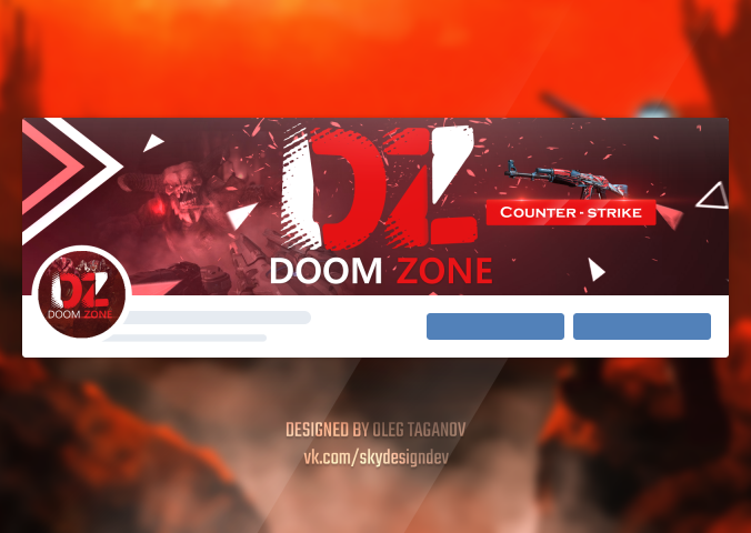 Оформление группы вк - DoomZone