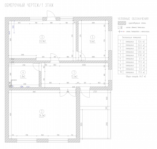 Обмерочный чертеж