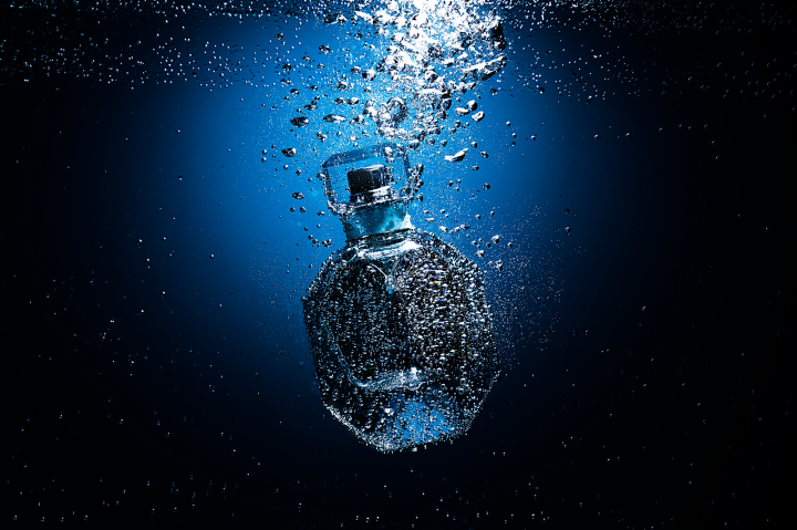 under water