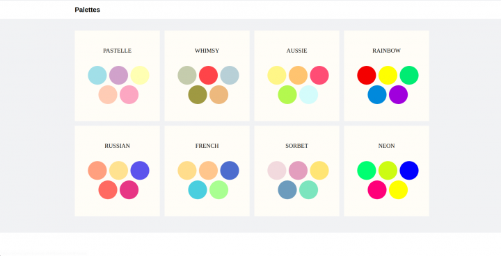 Front-end разработка адаптивного сайта "Palettes"