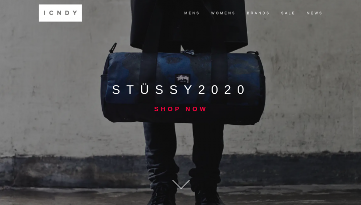 Адаптивная верстка промо-страницы "Stussy".