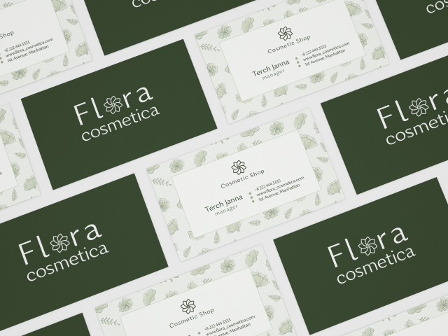 Визитки для "Flora cosmetica"