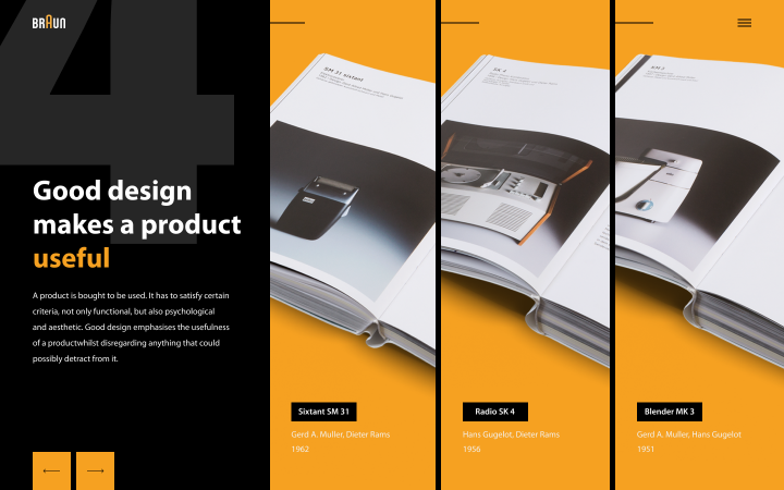 Дизайн сайта для книги про Dieter Rams