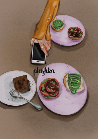 Постер для кофейни "Ранняя пташка" г. Казань