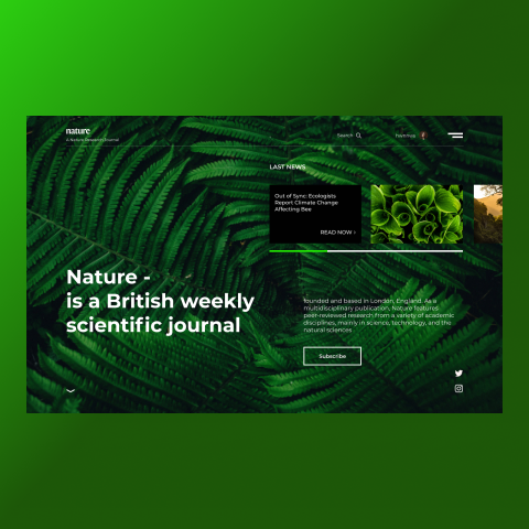 Редизайн сайта "Nature"