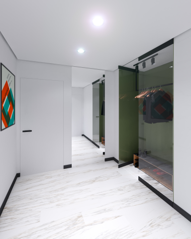 Визуализации интерьера жилой квартиры 34 м/кв