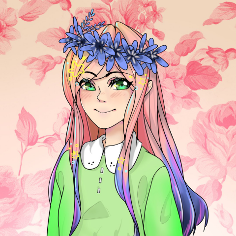 Девочка с цветами.