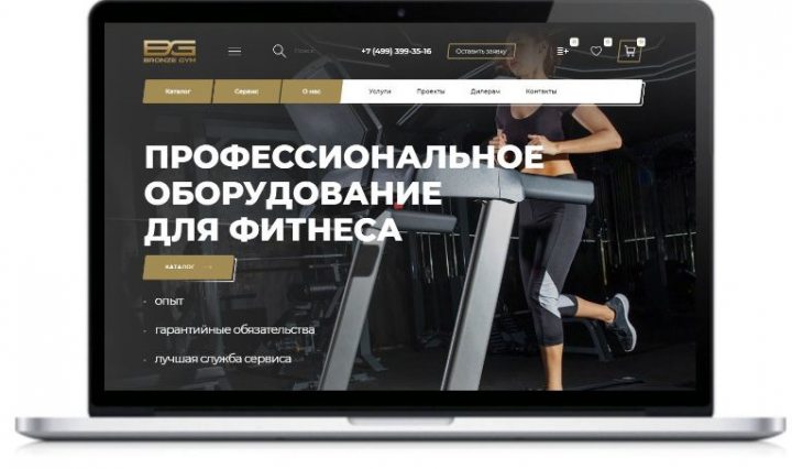 Интернет-витрина профессионального оборудования "BRONZE GYM"