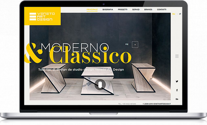 Сайт для студии интерьерного дизайна "Veneto ART Design"